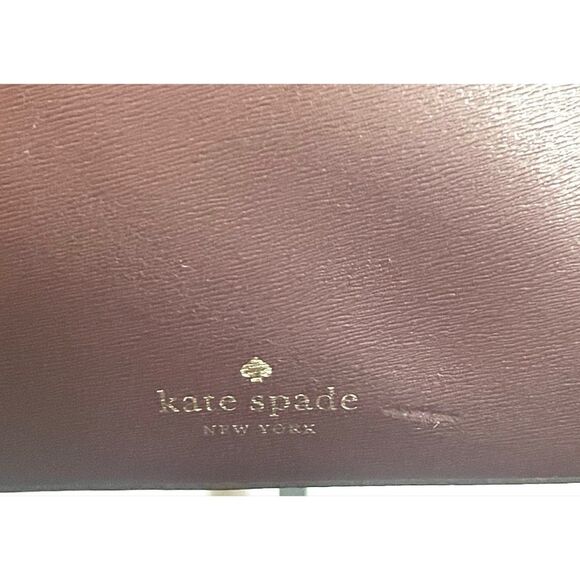 Kate Spade Raspberry Chocolate Leather Small Tote Shoulder Bag Turnlock Closure - Picture 5 of 15